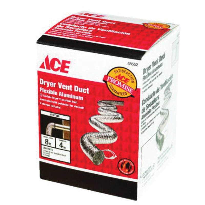 Ace 4 in. Dia. x 8 ft. L Dryer Vent Duct Aluminum
