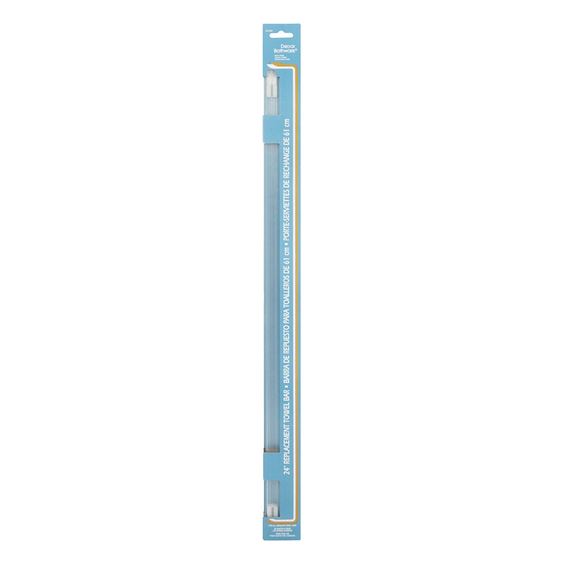 Bath Unlimited Clear Spring Loaded Towel Bar Replacment 24 in. L Plastic