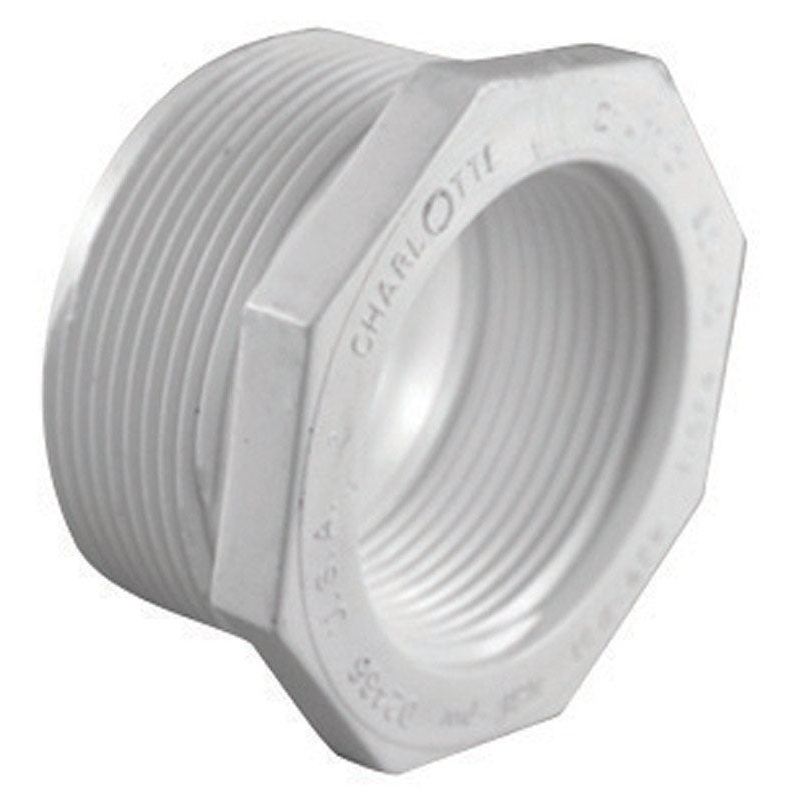 Charlotte Pipe 2 in. Dia. x 1 in. Dia. MPT To FPT Schedule 40 PVC Reducing Bushing