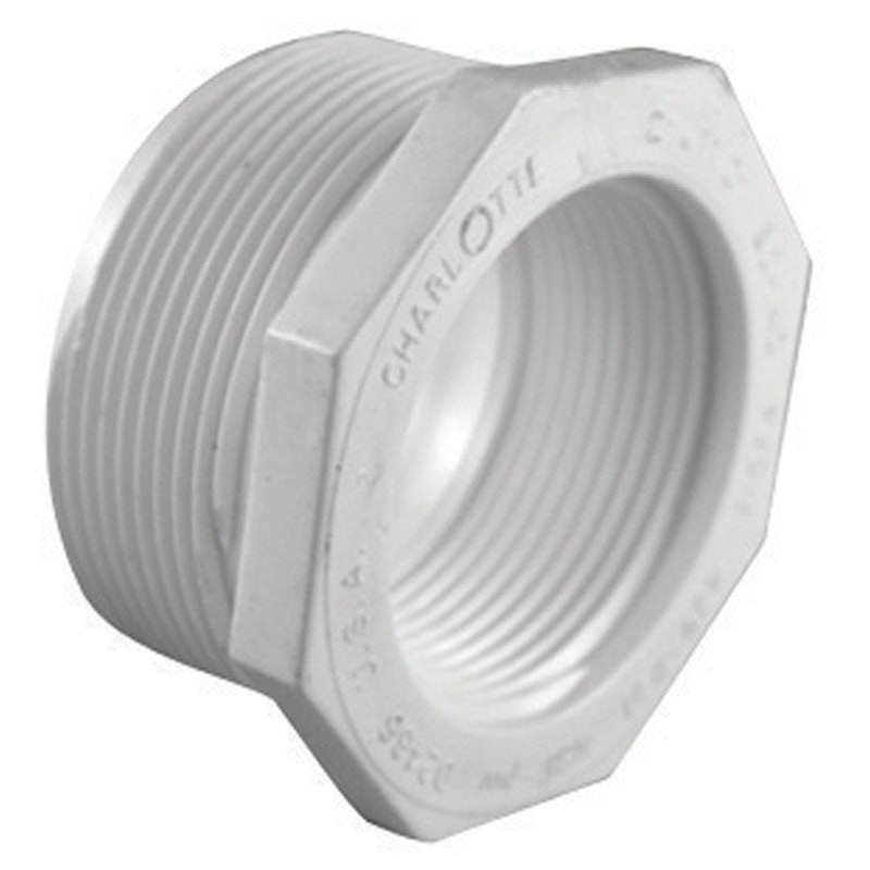 Charlotte Pipe Schedule 40 MPT To FPT 1-1/2 in. Dia. x 2 in. Dia. PVC Reducing Bushing