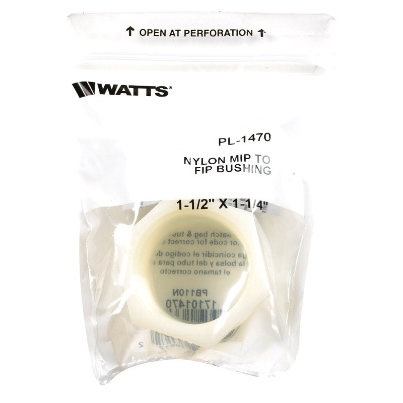 Green Leaf 1-1/2 in. Dia. x 1-1/4 in. Dia. MPT To FPT Nylon Hex Bushing