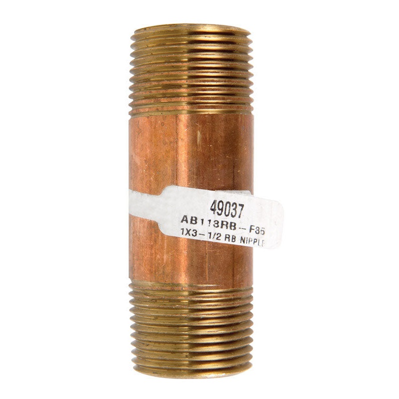 JMF 3-1/2 in. 1 MPT To MPT 1 in. Dia. Brass Pipe Nipple