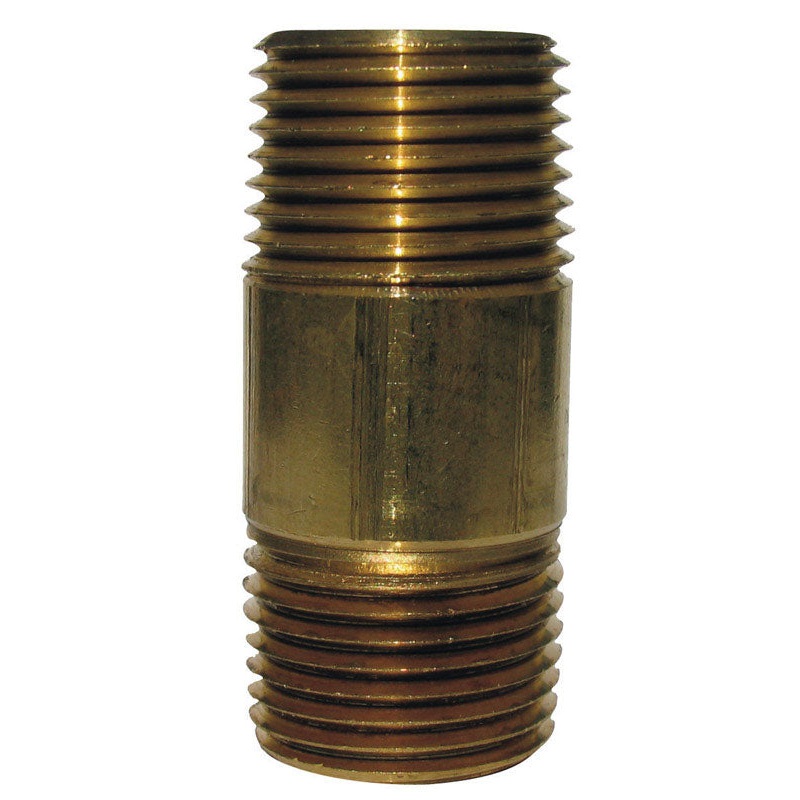 JMF 4-1/2 in. 1 MPT To MPT 1 in. Dia. Brass Pipe Nipple