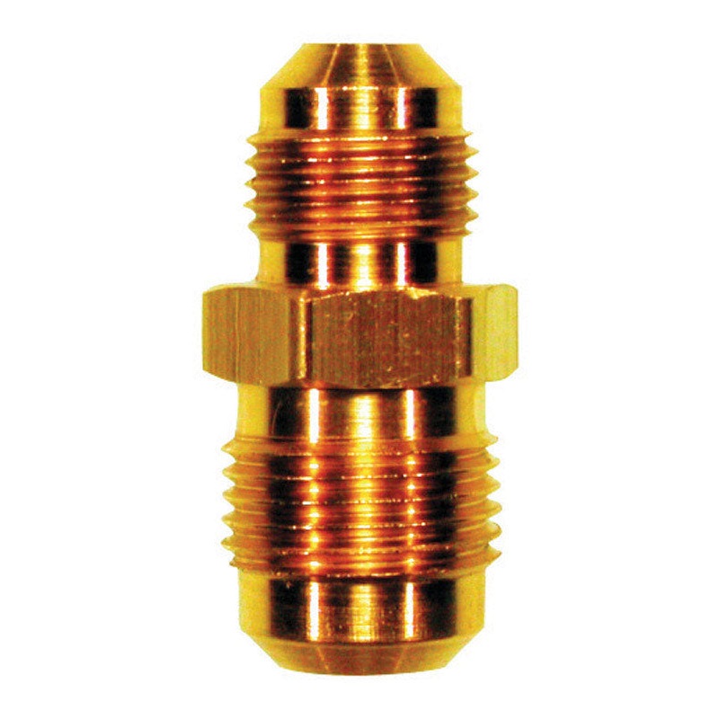 JMF 5/8 in. Dia. x 1/2 in. Dia. Flare To Flare To Flared Yellow Brass Reducing Union