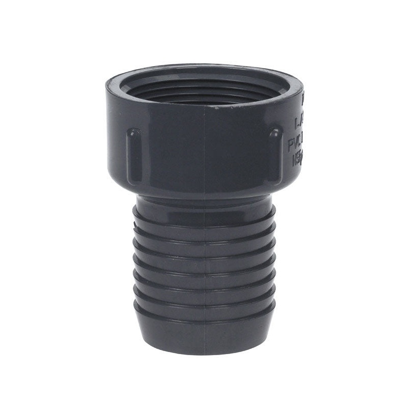 Lasco 1-1/2 in. Dia. x 1-1/2 in. Dia. Insert To FPT PVC Insert Adapter