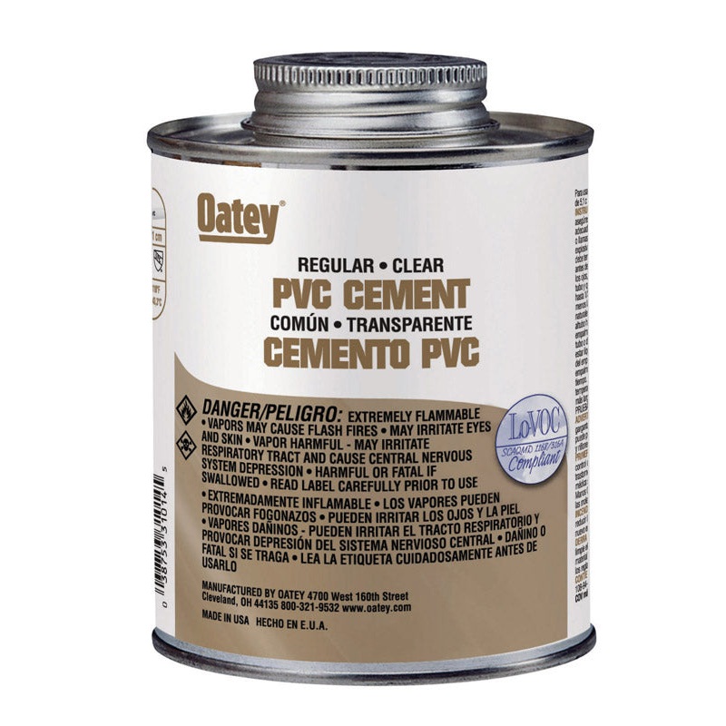 Oatey Clear PVC Cement 16 oz.