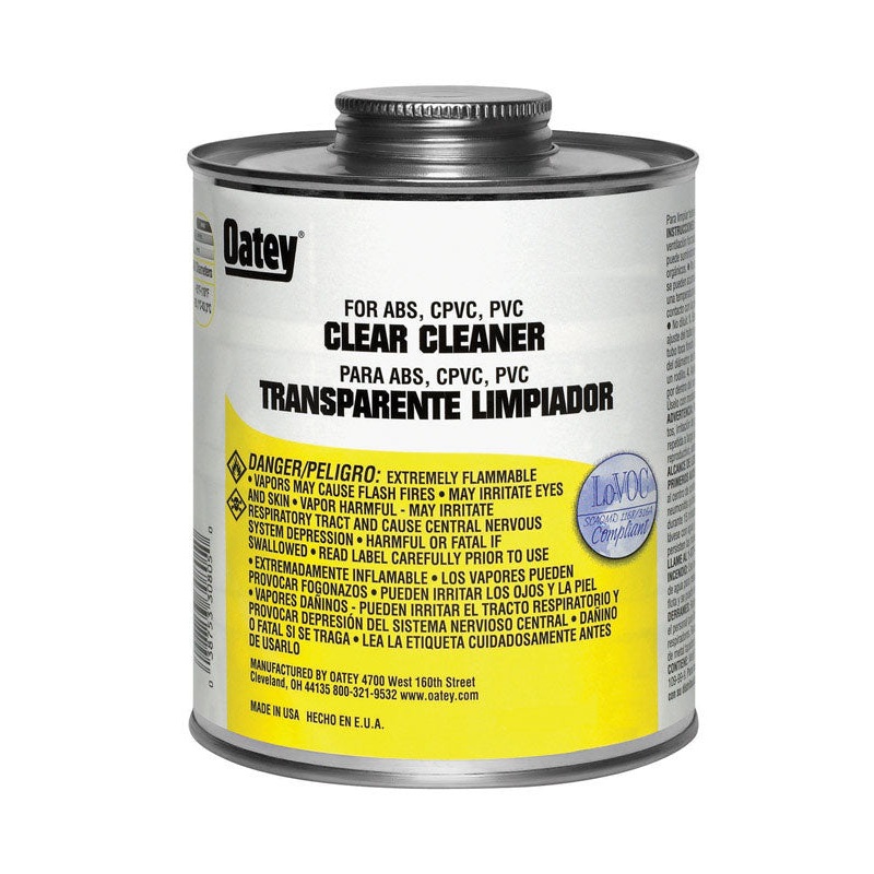 Oatey Clear PVC/CPVC/ABS Cleaner 16 oz.
