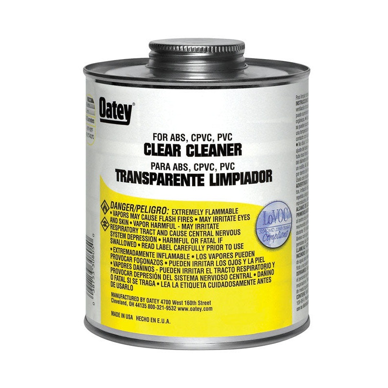 Oatey Clear PVC/CPVC/ABS Cleaner 8 oz.