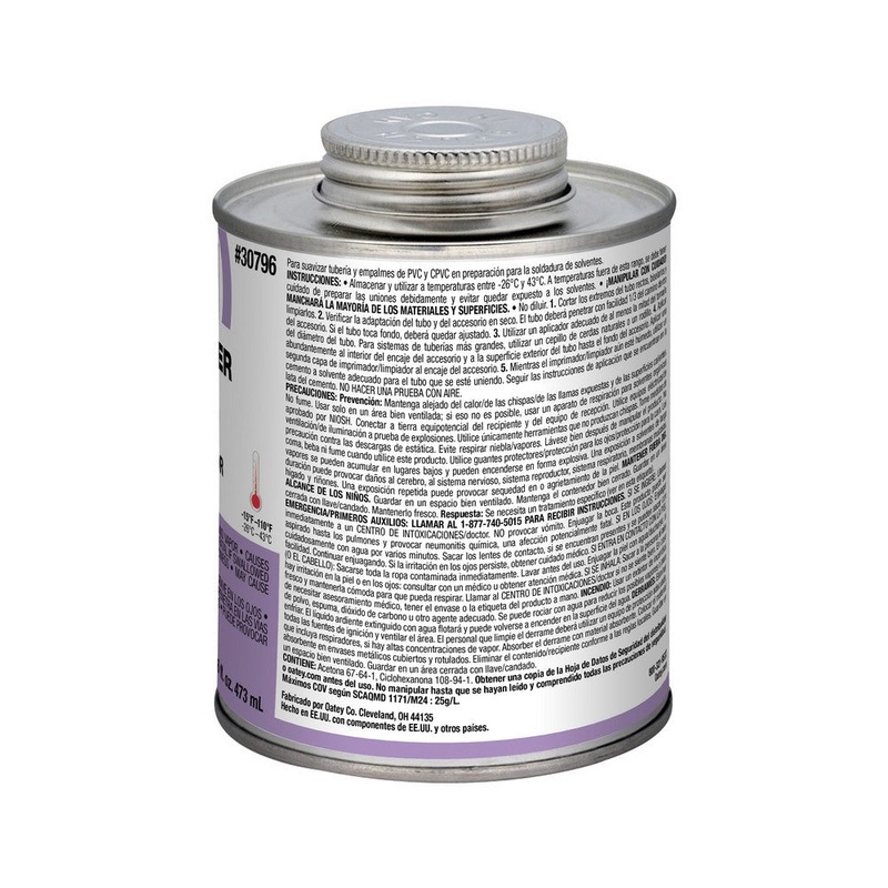 Oatey Purple PVC/CPVC Primer 16 oz.