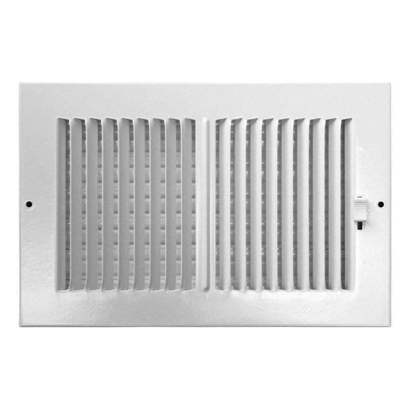 Tru Aire 10 in. W x 6 in. H White Steel Return Air Grille