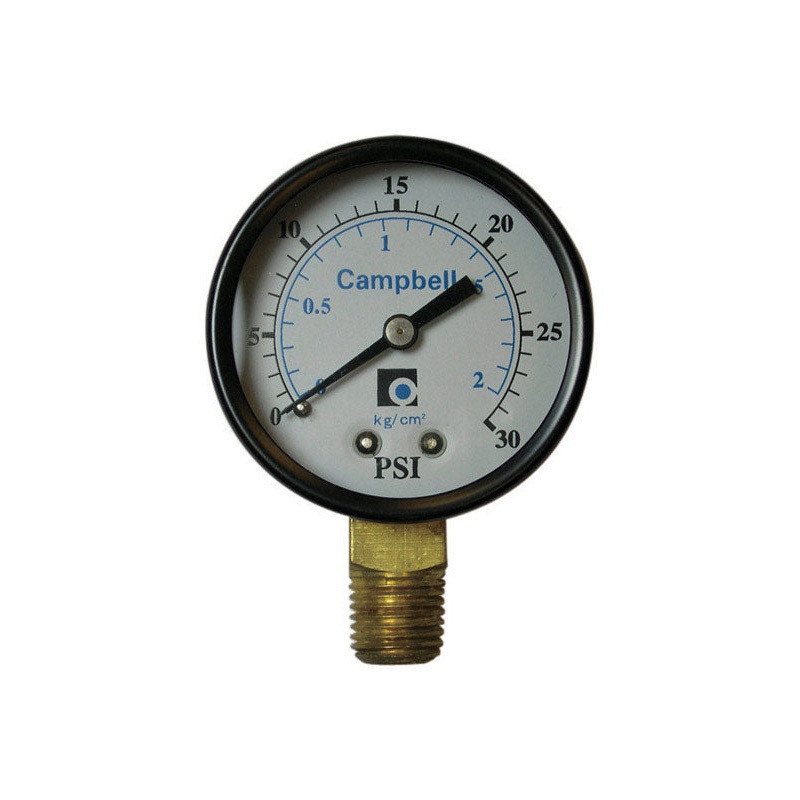 Campbell 2 in. 0 psi 30 psi Pressure Gauge