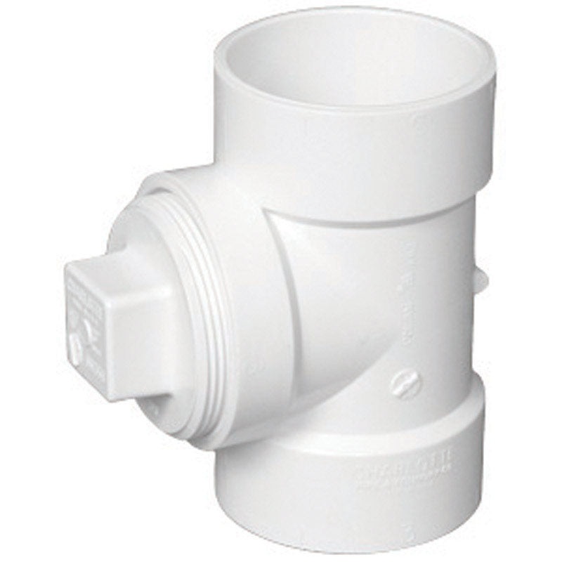 Charlotte Pipe 1-1/2 in. Dia. x 1-1/2 in. Dia. x 1-1/2 in. Dia. Hub To Hub To FPT PVC Cleanout Te