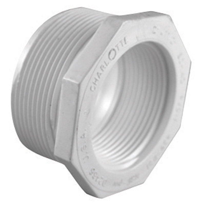 Charlotte Pipe 1-1/4 in. Dia. x 3/4 in. Dia. MPT To FPT Schedule 40 PVC Reducing Bushing
