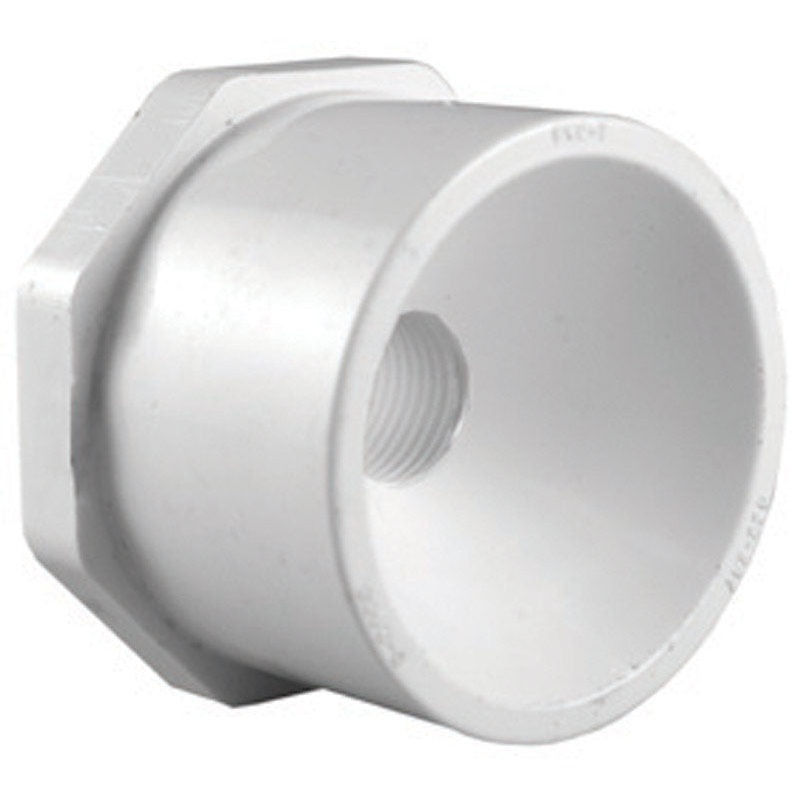 Charlotte Pipe 2 in. Dia. x 1 in. Dia. Schedule 40 Slip To Spigot PVC Reducing Bushing