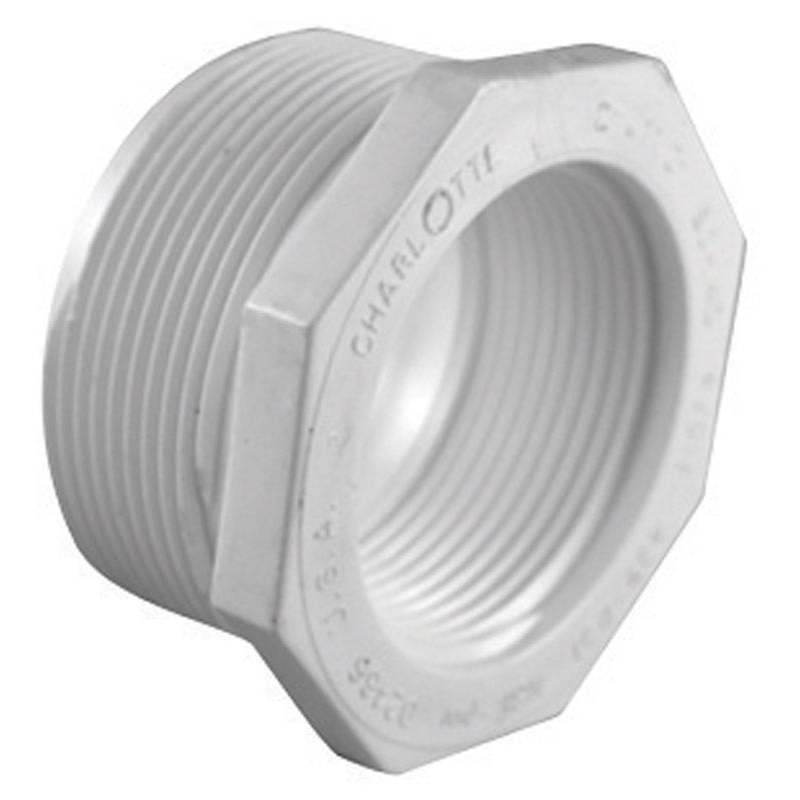 Charlotte Pipe Schedule 40 MPT To FPT 3/4 in. Dia. x 1-1/2 in. Dia. PVC Reducing Bushing