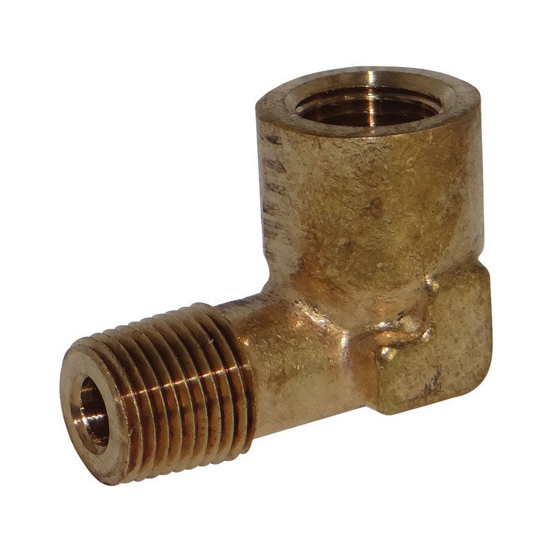 JMF 1/2 in. FPT x 1/2 in. Dia. MPT 90 deg. Red Brass Street Elbow