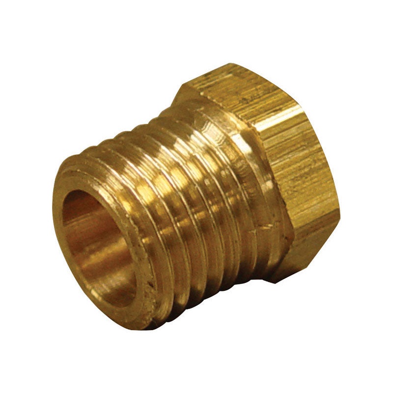 JMF 1 in. Dia. x 3/8 in. Dia. MPT To FPT Yellow Brass Hex Bushing