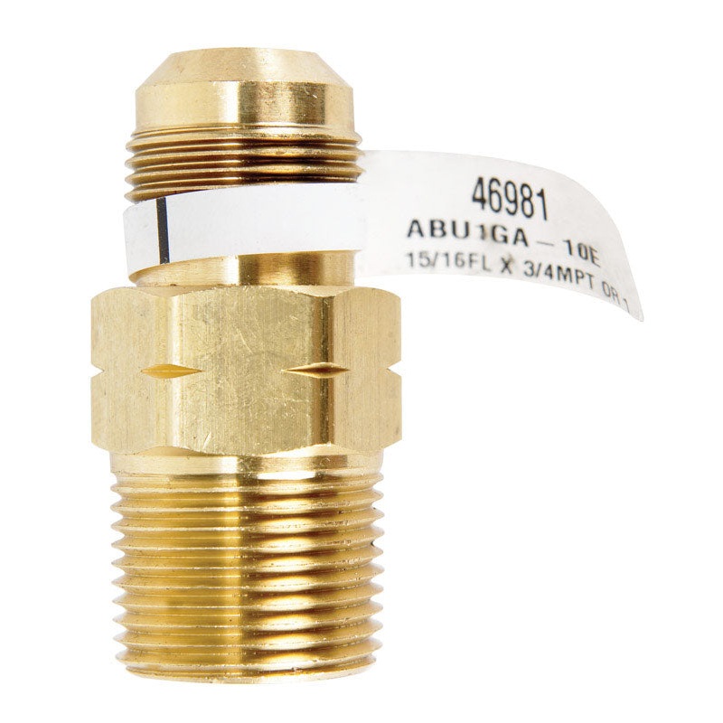 JMF 15/16 in. Flare x 3/4 in. Dia. Male Brass Gas Adapter