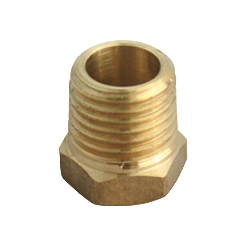 JMF 3/4 in. Dia. x 1/2 in. Dia. MPT To FPT Yellow Brass Hex Bushing