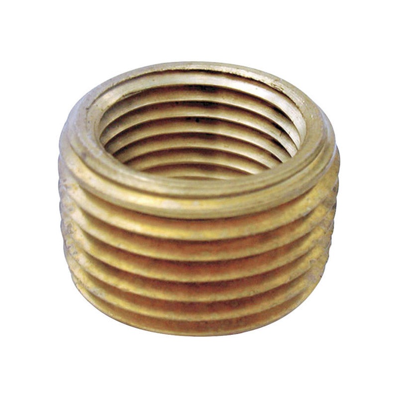 JMF 3/8 in. Dia. x 1/4 in. Dia. MPT To FPT Yellow Brass Pipe Face Bushing