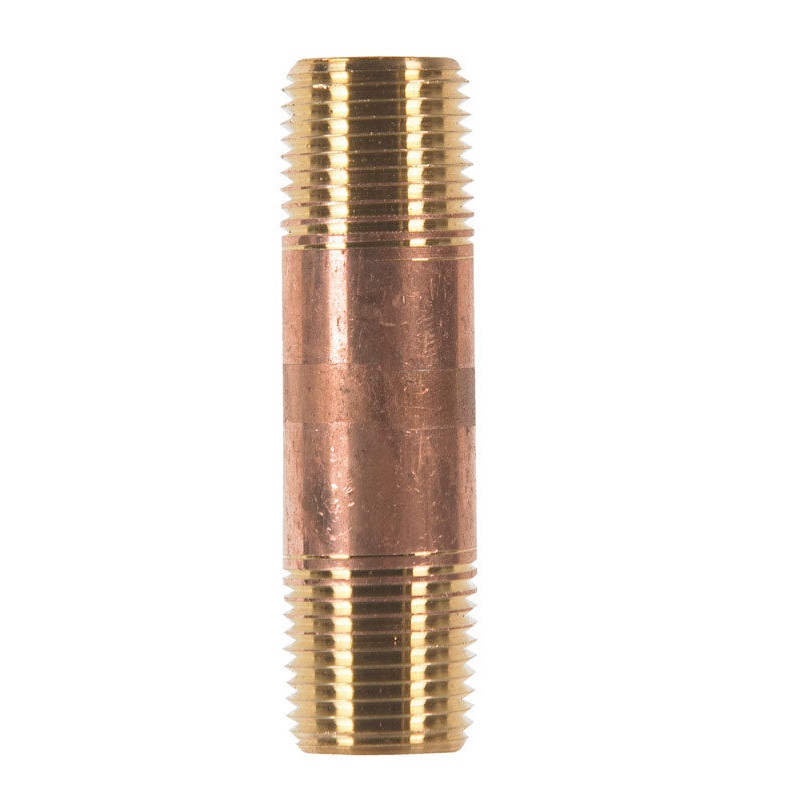 JMF 3 in. 1/2 MPT To MPT 1/2 in. Dia. Brass Pipe Nipple