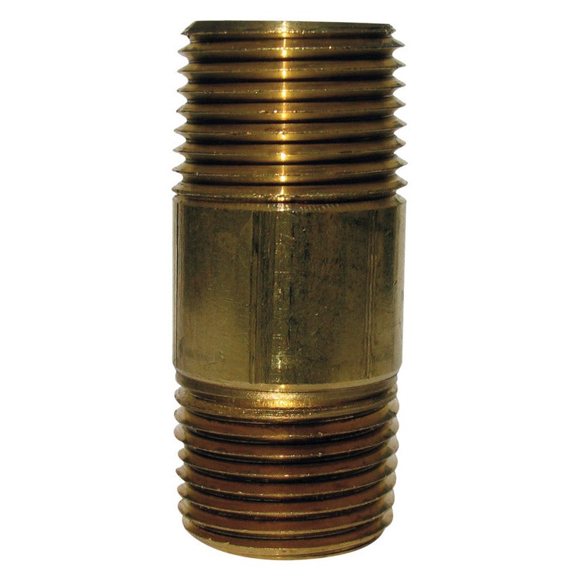 JMF 5 in. 1/4 MPT To MPT 1/4 in. Dia. Brass Pipe Nipple