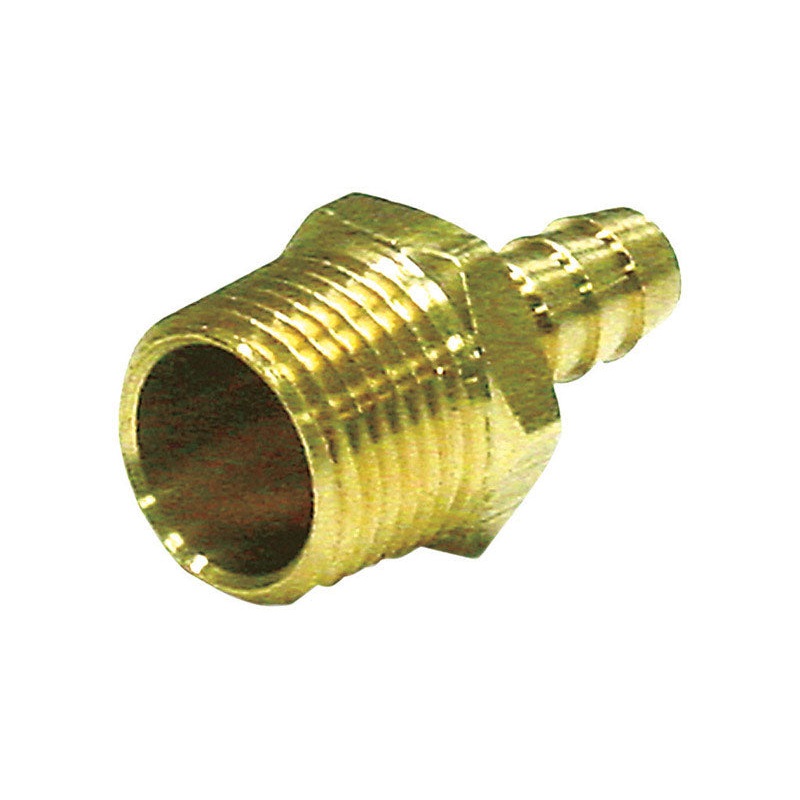 JMF Brass Hose Barb 3/4 in. Dia. x 3/4 in. Dia. Yellow 1 pk