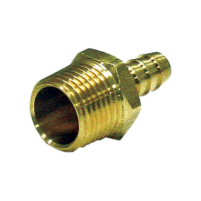 JMF Brass Hose Barb 5/8 in. Dia. x 1/2 in. Dia. Yellow 1 pk