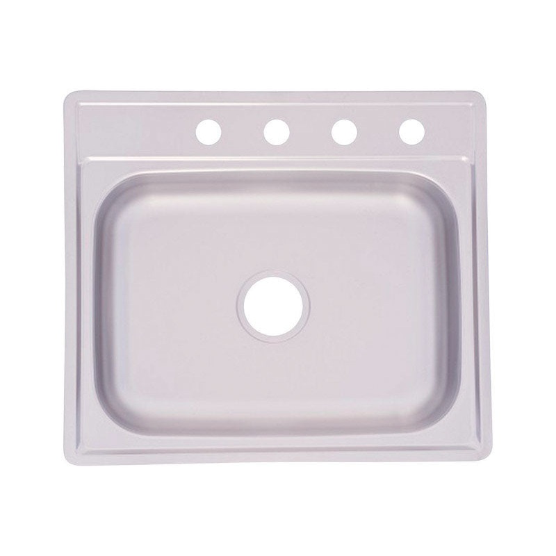 Kindred Satin Stainless Steel Top Mount 25 in. W x 22 in. L Kitchen Sink Stainless Steel
