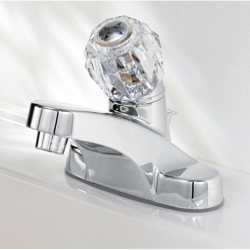 OakBrook Essentials Single Handle Lavatory Pop-Up Faucet 4 in. Chrome