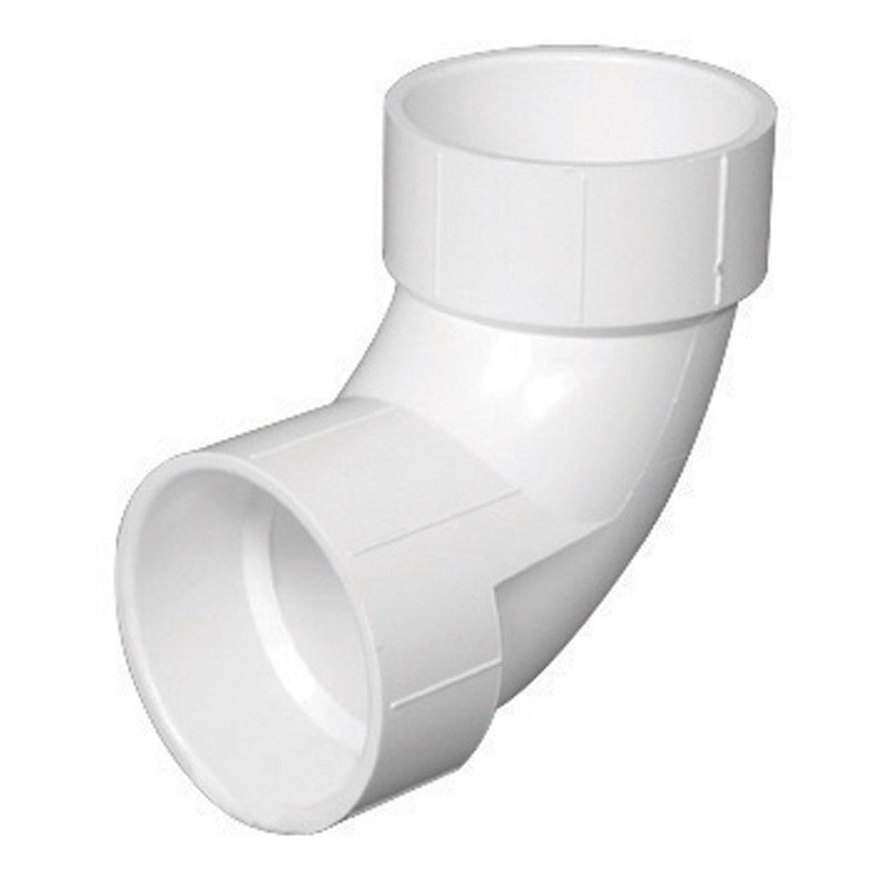 Charlotte Pipe Schedule 40 4 in. Dia. x 4 in. Dia. Hub To Hub 90 deg. PVC Elbow