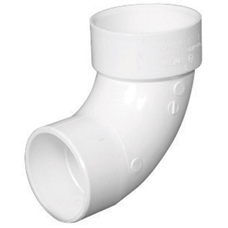 Charlotte Pipe Schedule 40 Hub To Spigot 4 in. Dia. x 4 in. Dia. 90 deg. PVC Street Elbow
