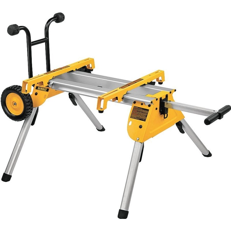 DEWALT DW7440RS Rolling Table Saw Stand, 200 lb, 19-3/4 in W Stand, 33-1/2 in D Stand, 9 in H Stand, Aluminum