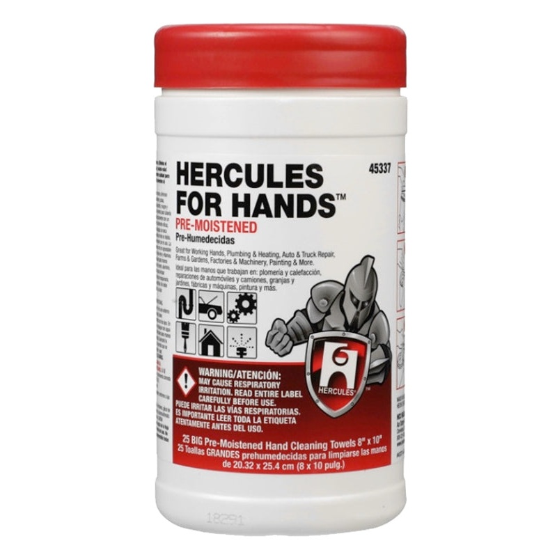 Hercules 45345 Pre-Moistened Towel, 12 in L, 10 in W