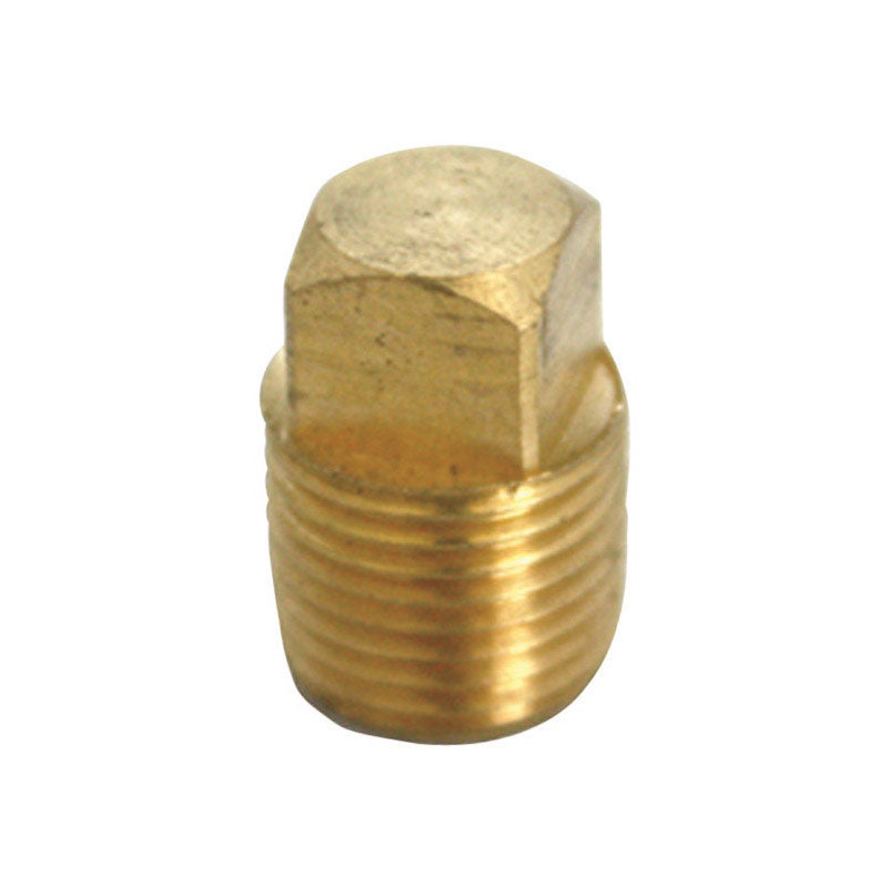 JMF 3/4 in. Dia. MPT Yellow Brass Square Head Plug