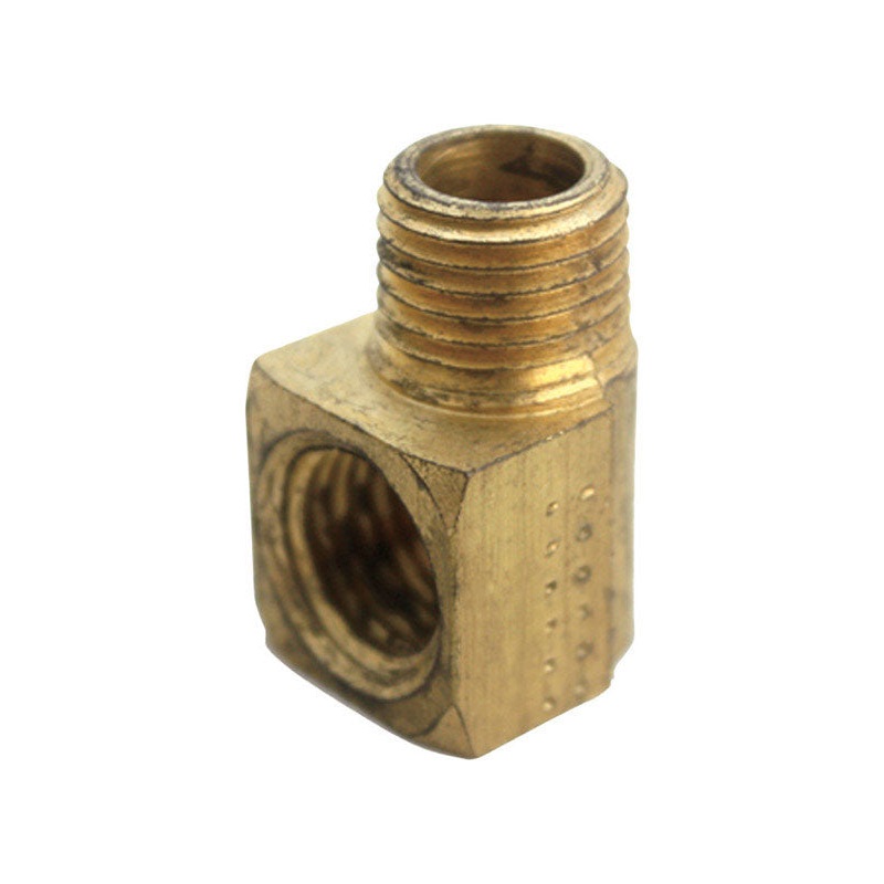 JMF 3/8 in. Dia. x 3/8 in. Dia. FPT To MPT To Compression Yellow Brass Street Elbow