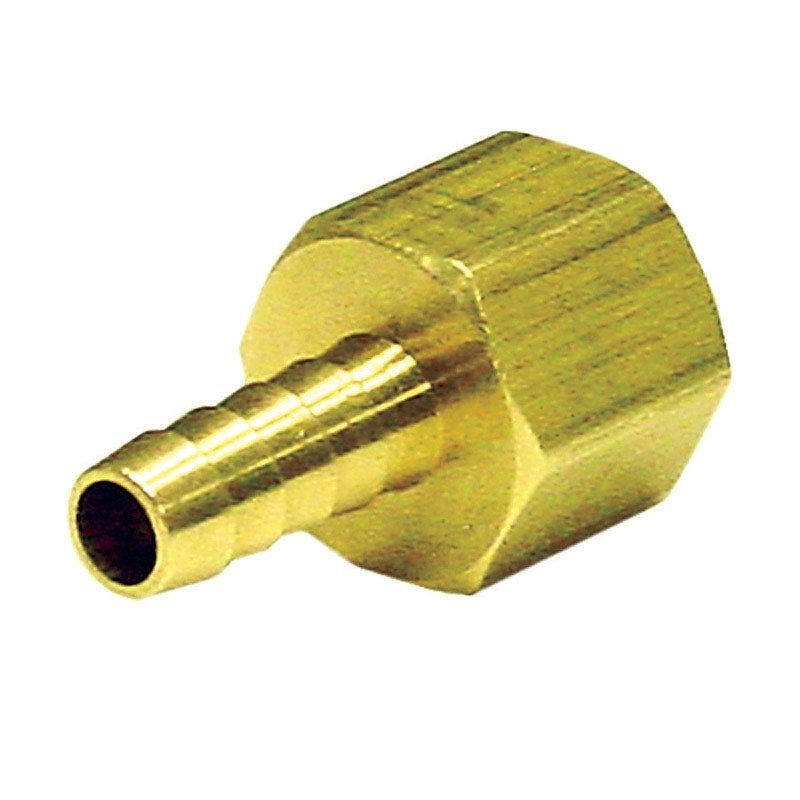 JMF Brass Adapter 1/2 in. Dia. x 3/8 in. Dia. Yellow 1 pk