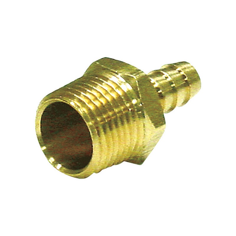 JMF Brass Hose Barb 1/4 in. Dia. x 1/4 in. Dia. Yellow 1 pk