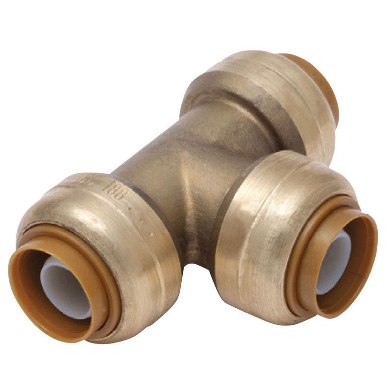 Sharkbite 3/8 in. Dia. x 3/8 in. Dia. x 3/8 in. Dia. Push To Push To Slip Brass Tee