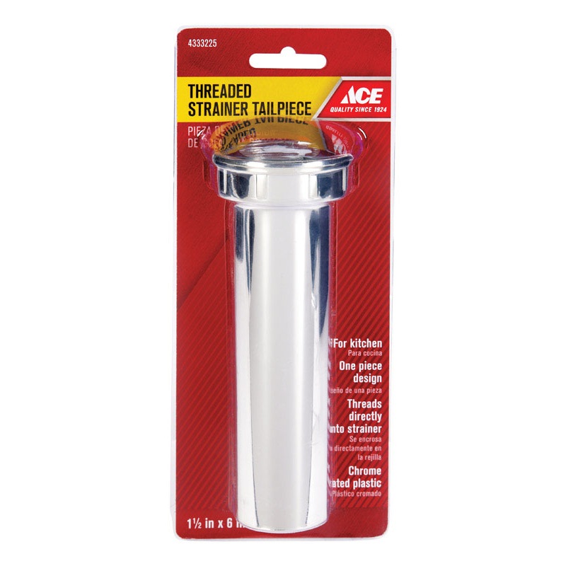 Ace 1-1/2 in. Dia. x 6 in. L Brass Sink Tailpiece