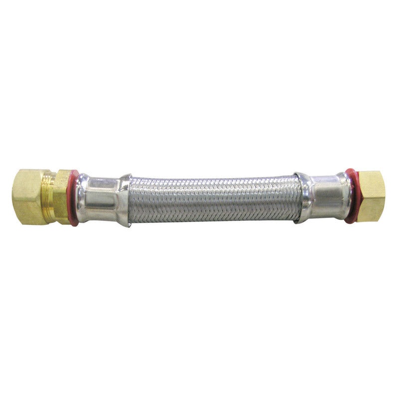 Ace 3/4 in. Compression x 3/4 in. Dia. FIP Stainless Steel Water Heater Supply Line 1.5 ft.