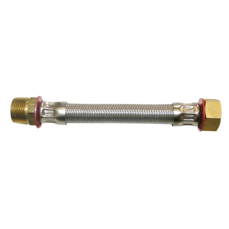 Ace 3/4 in. FIP x 3/4 in. Dia. MIP Stainless Steel Water Heater Supply Line 1.5 ft.