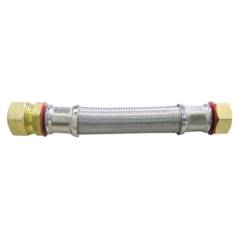 Ace 7/8 in. Compression x 3/4 in. Dia. Compression Stainless Steel Water Heater Supply Line 1