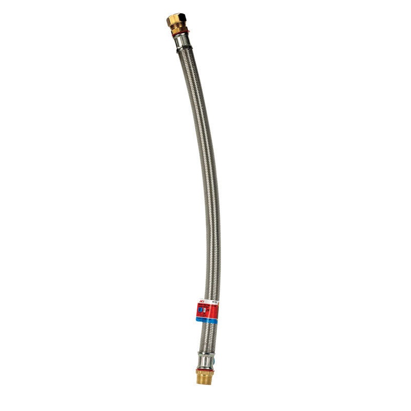 Ace 7/8 in. Compression x 3/4 in. Dia. MIP Stainless Steel Water Heater Supply Line 24 in.