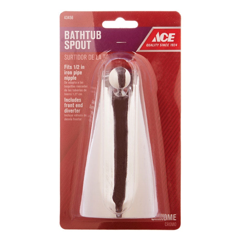 Ace Bathtub Diverter Spout 1 Chrome Plated Finish Zinc Material