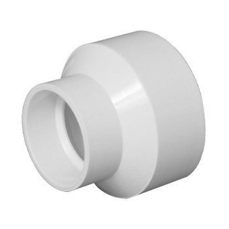 Charlotte Pipe 3 in. Dia. x 4 in. Dia. Hub To Hub Schedule 40 PVC Reducing Coupling