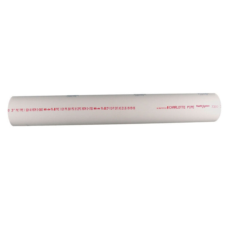 Charlotte Pipe Solid Pipe 1-1/4 in. Dia. x 2 ft. L Plain End Schedule 40