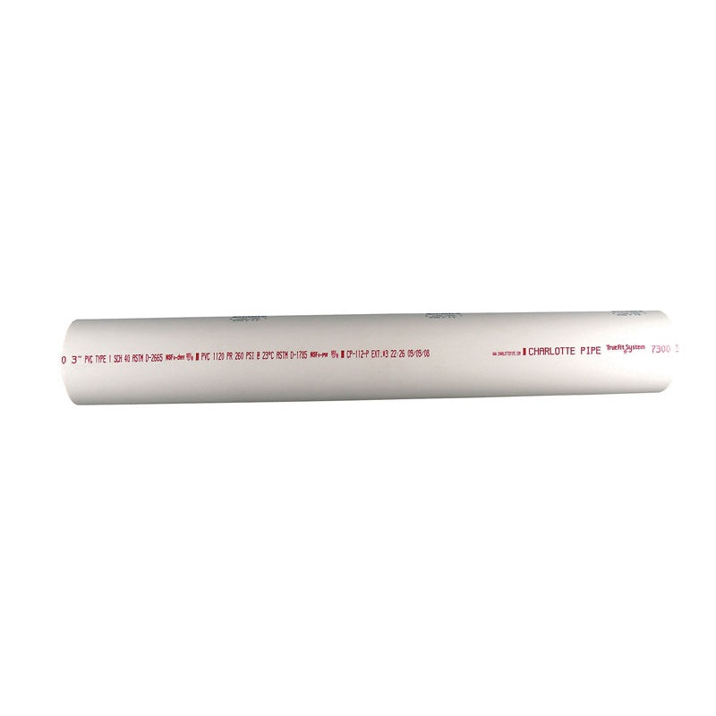 Charlotte Pipe Solid Pipe 3/4 in. Dia. x 2 ft. L Plain End Schedule 40