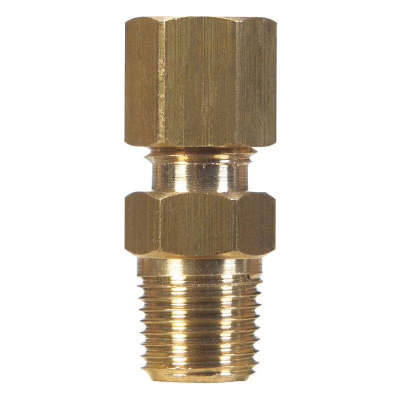 JMF 1/2 in. Dia. x 3/8 in. Dia. Brass Low Lead Compression Connector