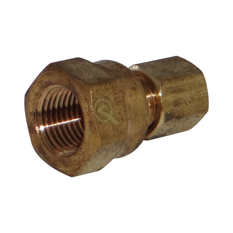 JMF 1/4 in. Dia. x 1/4 in. Dia. Brass Lead-Free Compression Connector